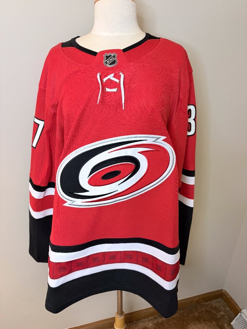Adidas Authentic Andrei Svechnikov Hurricanes Jersey - Size 50 - MINT